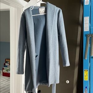 Women's Blue Hooded Peacoat Jacket